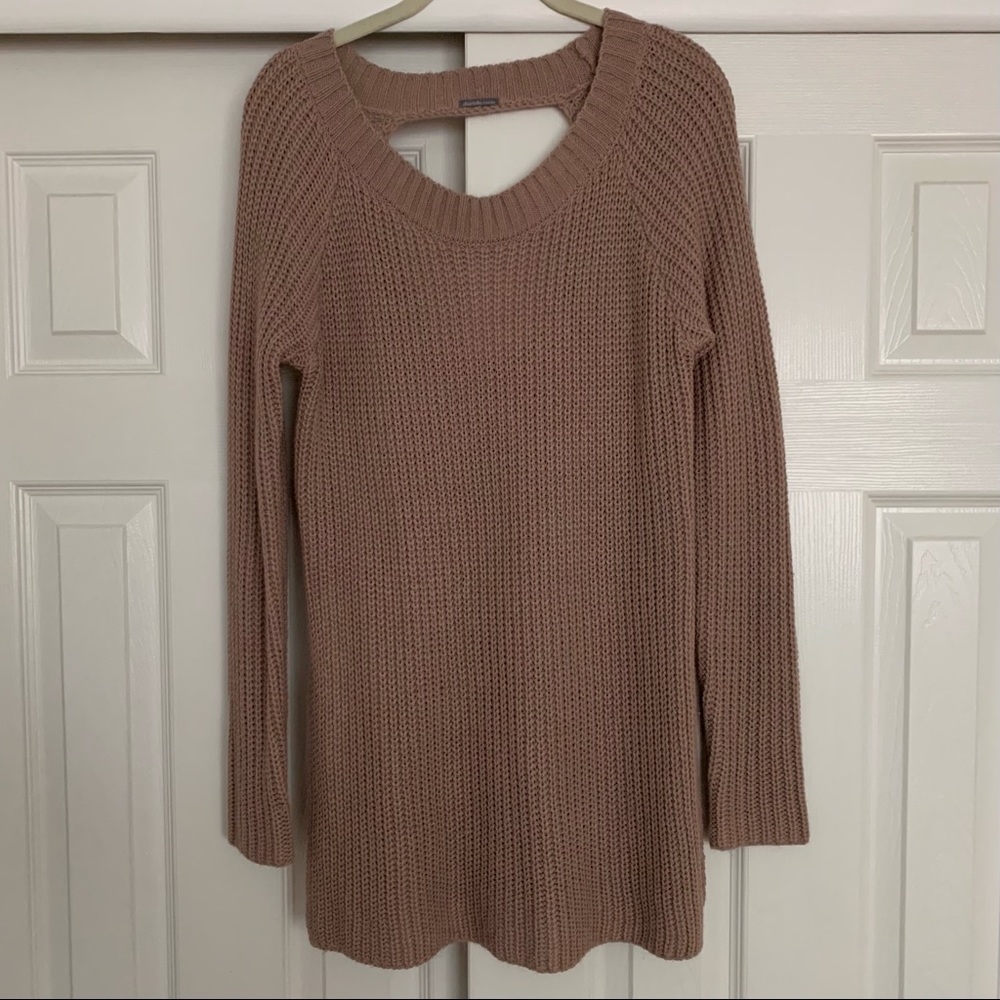 Long Mauve Knit Sweater